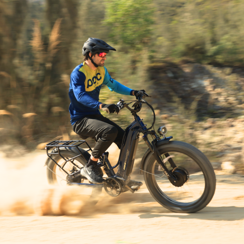 Freesky Ranger Air M-540 dirt road riding — AWD fat tire ebike Canada Calgary Edmonton