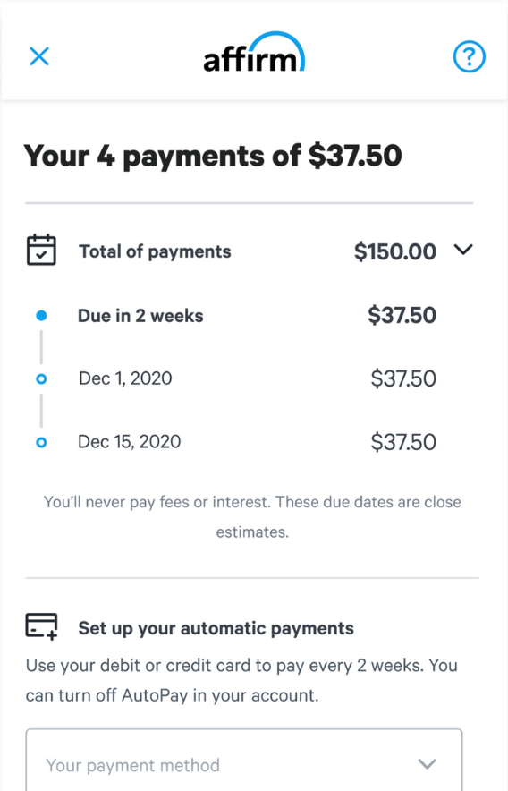 Pay in 4 — 0% interest