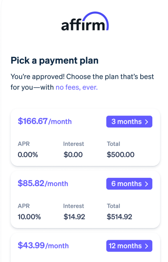 Monthly Installments